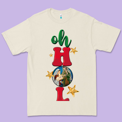 Oh Holy Night Premium Tee Designed By Barkaloodesign