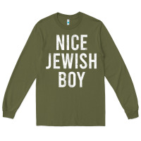 Army Green hanukkah nice jewish boy cool chanukah festival jewish gift t shirt Long Sleeve Tee - minhPixels