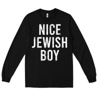 Black hanukkah nice jewish boy cool chanukah festival jewish gift t shirt Long Sleeve Tee - minhPixels
