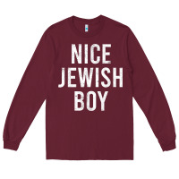 Burgundy hanukkah nice jewish boy cool chanukah festival jewish gift t shirt Long Sleeve Tee - minhPixels