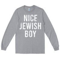 Heather Grey hanukkah nice jewish boy cool chanukah festival jewish gift t shirt Long Sleeve Tee - minhPixels