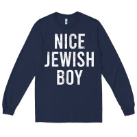Navy hanukkah nice jewish boy cool chanukah festival jewish gift t shirt Long Sleeve Tee - minhPixels