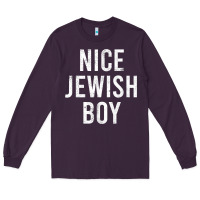 Plum hanukkah nice jewish boy cool chanukah festival jewish gift t shirt Long Sleeve Tee - minhPixels