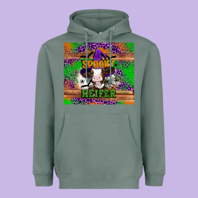 Spooky Heifer Heavyweight Hoodie Designed By Artiststas