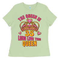 Matcha the queen is 35 long live the queen Ladies Tee - Jasminsmagicworld