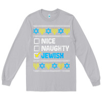 Moon Dust nice naughty jewish ugly hanukkah sweater chanukah jew gift premium t Long Sleeve Tee - minhPixels