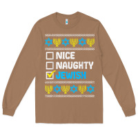 Toasted Coconut nice naughty jewish ugly hanukkah sweater chanukah jew gift premium t Long Sleeve Tee - minhPixels