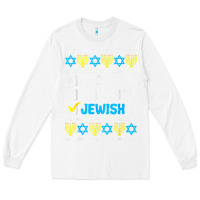 White nice naughty jewish ugly hanukkah sweater chanukah jew gift premium t Long Sleeve Tee - minhPixels