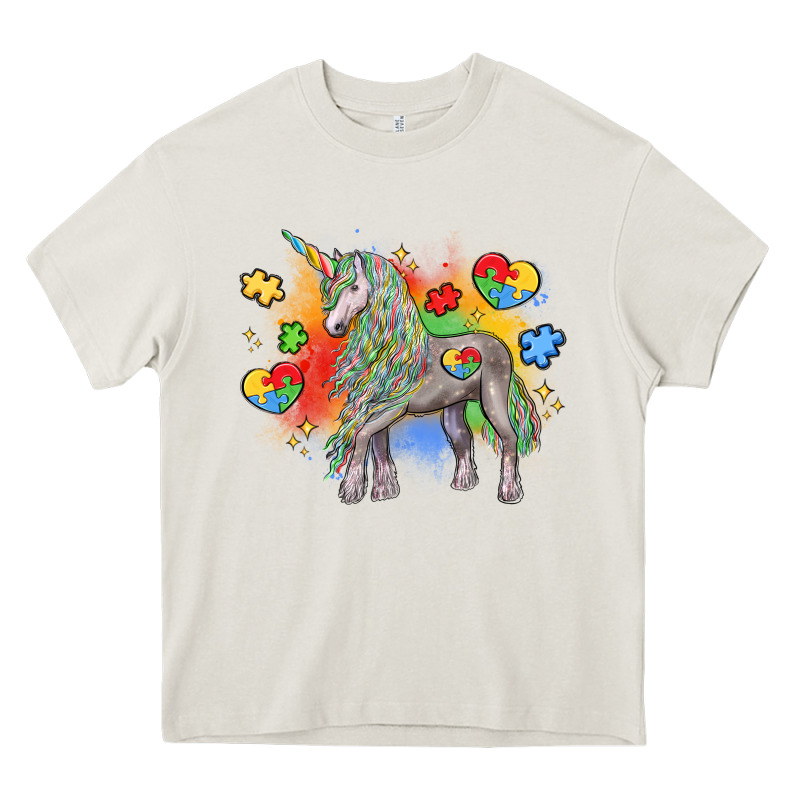 Autism Unicorn Heavy Core Tee by LillyAllenDesigns | Teevron