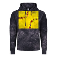 Cloud Black distressed softball pattern Vintage Hoodie - TumblerDesignByShophia