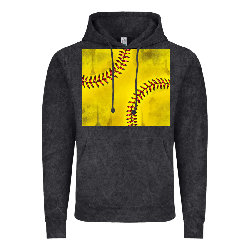 Distressed Softball Pattern Vintage Hoodie by TumblerDesignByShophia | Teevron