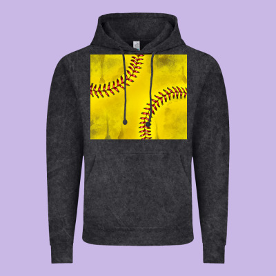 Distressed Softball Pattern Vintage Hoodie Designed By Tumblerdesignbyshophia