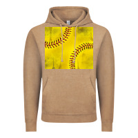 Vintage Coffee distressed softball pattern Vintage Hoodie - TumblerDesignByShophia