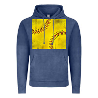 Vintage Denim distressed softball pattern Vintage Hoodie - TumblerDesignByShophia