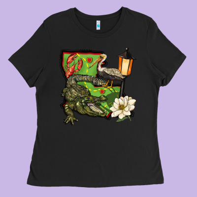 Louisiana State Ladies Tee Designed By Barkaloodesign