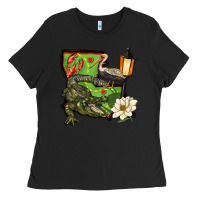 Black louisiana state Ladies Tee - BarkalooDesign