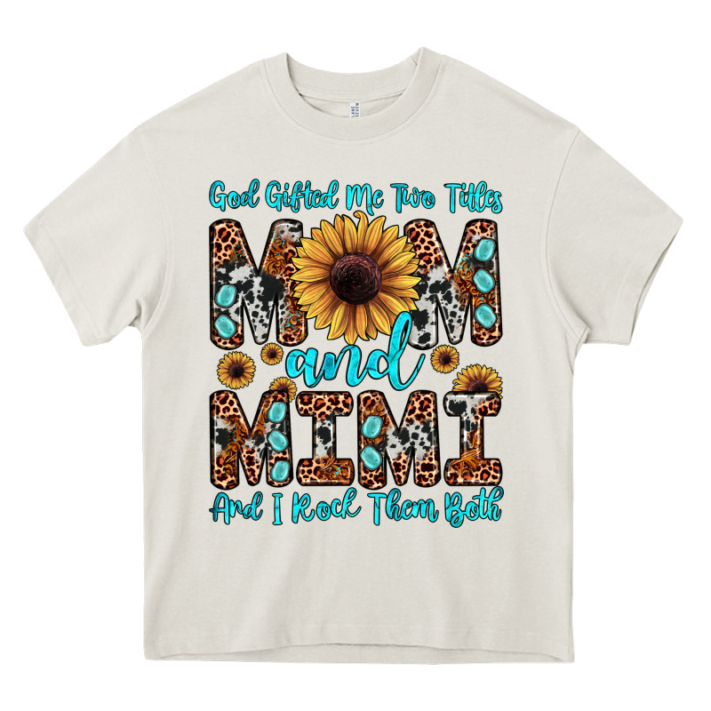 God Gifted Me Two Titles Mom And Mimi  And I Rock Them Both Heavy Core Tee by JahusDesignShop | Teevron