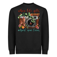 Black When Life Gets Blurry Adjust Your Focus Vintage Camera Heavyweight Sweatshirt - FaDigitalArtStudio