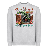 When Life Gets Blurry Adjust Your Focus Vintage Camera Heavyweight Sweatshirt | Teevron