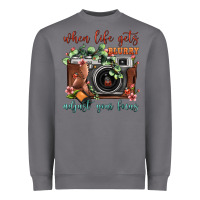 Storm When Life Gets Blurry Adjust Your Focus Vintage Camera Heavyweight Sweatshirt - FaDigitalArtStudio