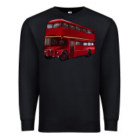 Black double decker bus Premium Sweatshirt - Artiststas