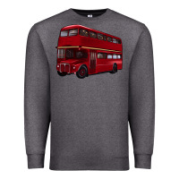 Charcoal Heather double decker bus Premium Sweatshirt - Artiststas