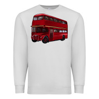Dove Grey double decker bus Premium Sweatshirt - Artiststas