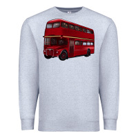 Heather Grey double decker bus Premium Sweatshirt - Artiststas