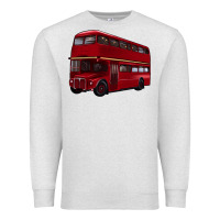 Oatmeal Heather double decker bus Premium Sweatshirt - Artiststas