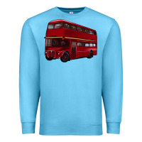 Ocean Blue double decker bus Premium Sweatshirt - Artiststas