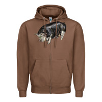 Chestnut poland china pig Zipper Hoodie - LillyAllenDesigns