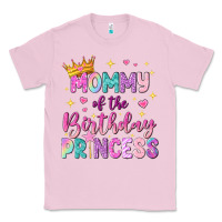 Bubblegum Pink mommy of the birthday princess Classic Tee - NancyCooperArtShop