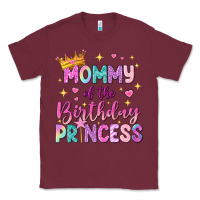 Burgundy mommy of the birthday princess Classic Tee - NancyCooperArtShop