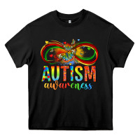 Black autism awareness butterfly infinity symbol Heavy Core Tee - LillyAllenDesigns