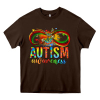 Chocolate Brown autism awareness butterfly infinity symbol Heavy Core Tee - LillyAllenDesigns