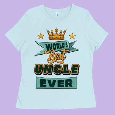 World's Best Uncle Ever Ladies Tee Designed By Jasminsmagicworld