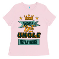 Bubblegum Pink world's best uncle ever Ladies Tee - Jasminsmagicworld
