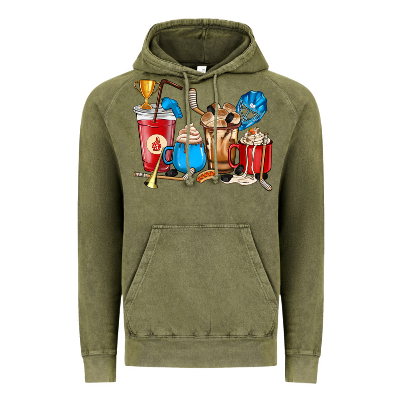 Hockey Coffee Cups Vintage Hoodie by HowdyJamesFarm | Teevron
