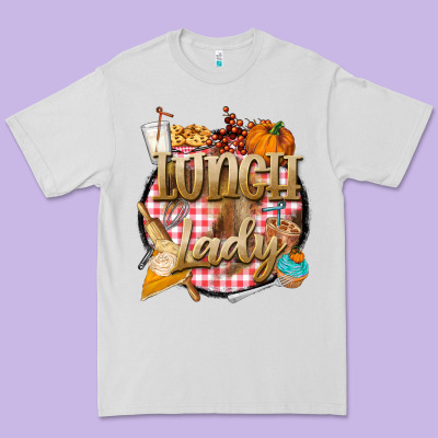 Fall  Lunch Lady Premium Tee Designed By Barkaloodesign