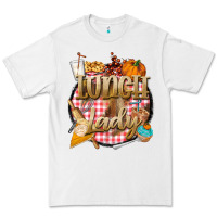 White fall  lunch lady Premium Tee - BarkalooDesign