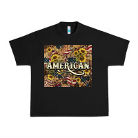 Black American tumbler 4th of july Urban Heavy Tee - HowdyJamesFarm