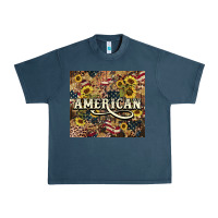 Midnight Navy American tumbler 4th of july Urban Heavy Tee - HowdyJamesFarm