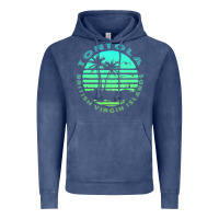 Vintage Denim Bvi Tortola British Caribbean Island Souvenir Vintage Hoodie - minhPixels