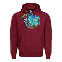 Burgundy beach please Zipper Hoodie - CowhideDigitalArt