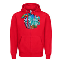 Red beach please Zipper Hoodie - CowhideDigitalArt