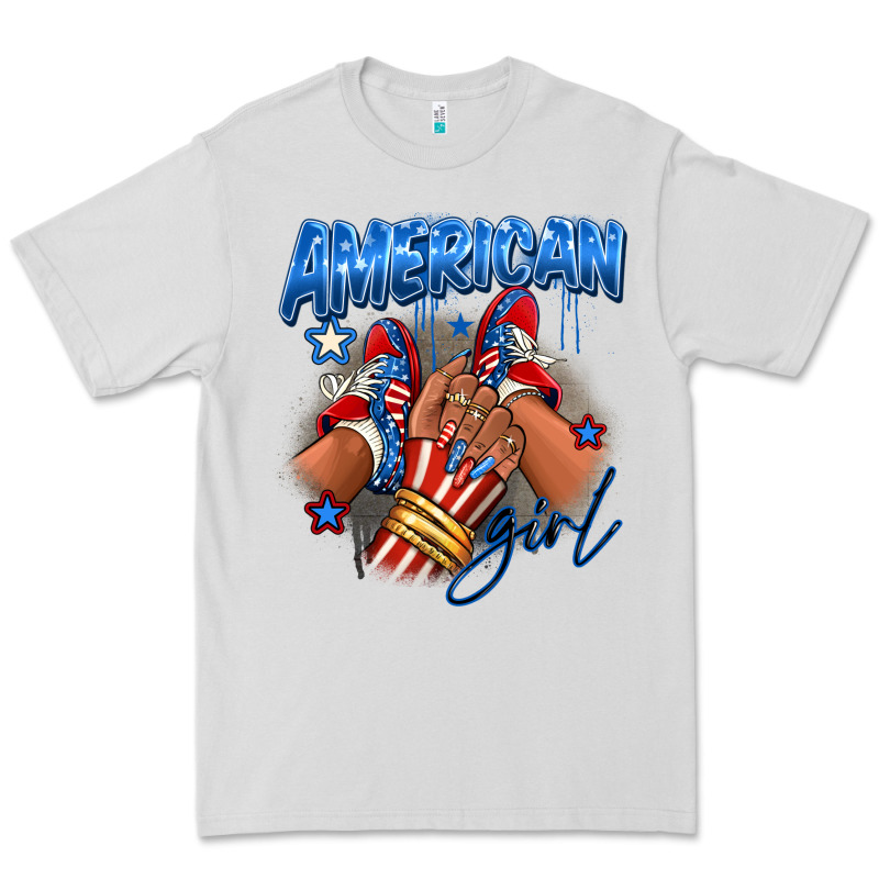Afro American Girl Sneakers Premium Tee by RanaPortraitStore | Teevron