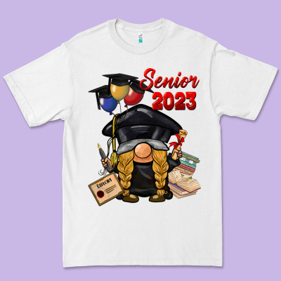 Senior 2023 Gnome Premium Tee Designed By Barkaloodesign