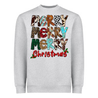 Heather Grey Merry Christmas Heavyweight Sweatshirt - FaDigitalArtStudio