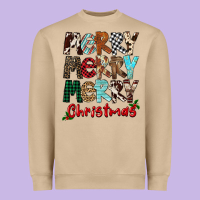 Merry Christmas Heavyweight Sweatshirt Designed By Fadigitalartstudio
