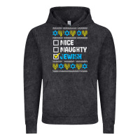 Vintage Black nice naughty jewish ugly hanukkah sweater chanukah jew gift premium t Vintage Hoodie - minhPixels